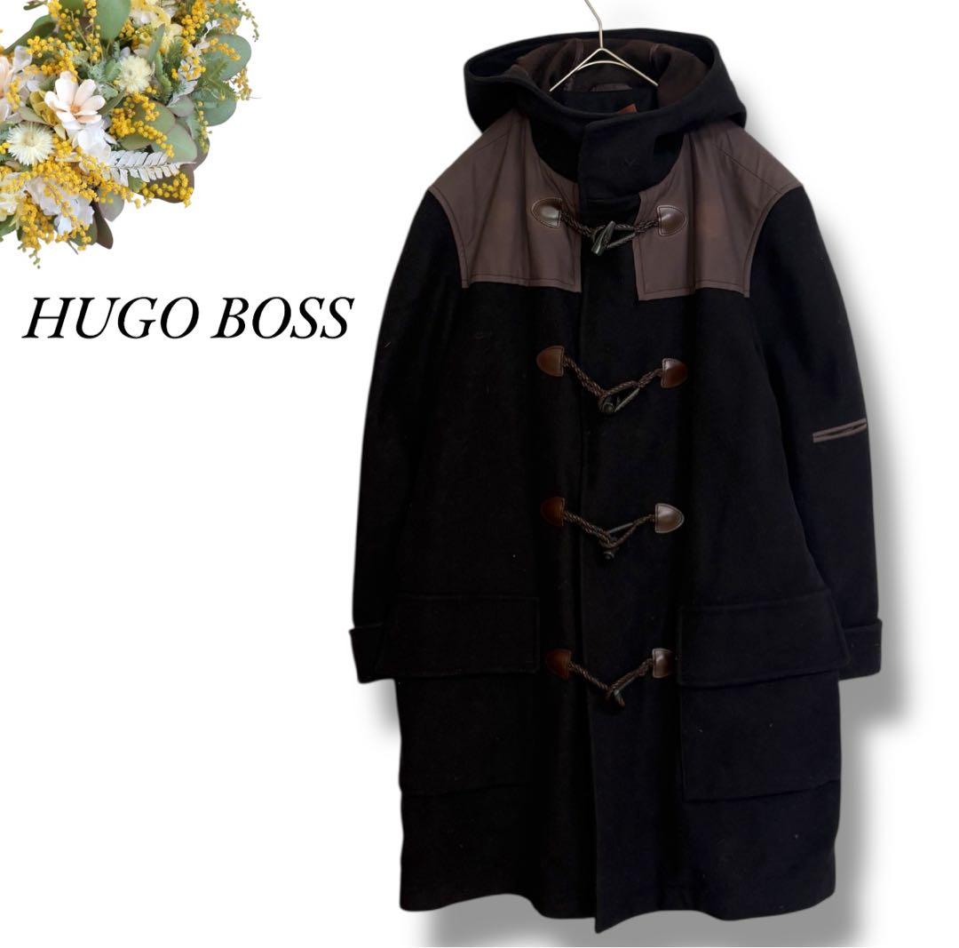 HUGO BOSS ヒューゴボス ダッフルコート 黒 アウター 4462