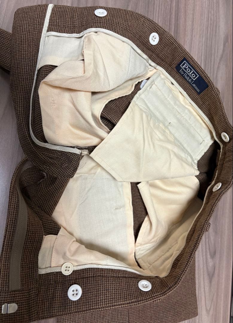【極美品】PoloRalphLaurenウールワイドスラックス