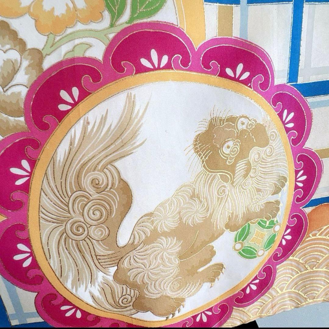 美品　豪華刺繍　お宮参り　産着　祝着　0歳　男の子　黒　龍　長襦袢なし　735