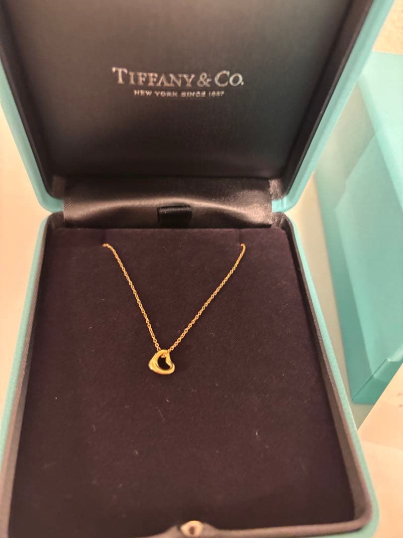 ティファニー エルサ・ペレッティオープン ハート ペンダントローズゴールド7mm