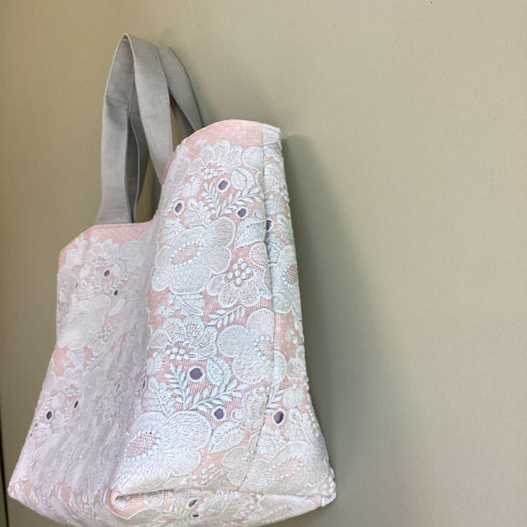 ミナペルホネンスマイルフラワー pink beigeトートバッグハンドメイド