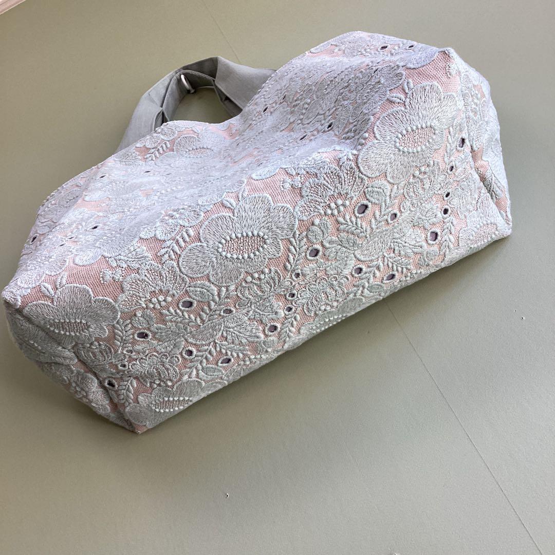 ミナペルホネンスマイルフラワー pink beigeトートバッグハンドメイド