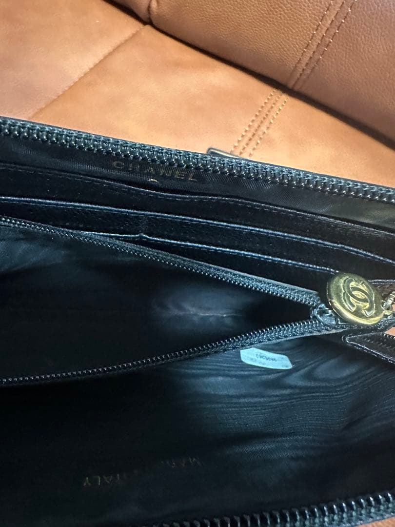 CHANEL 長財布　キャビアスキン　ブラック
