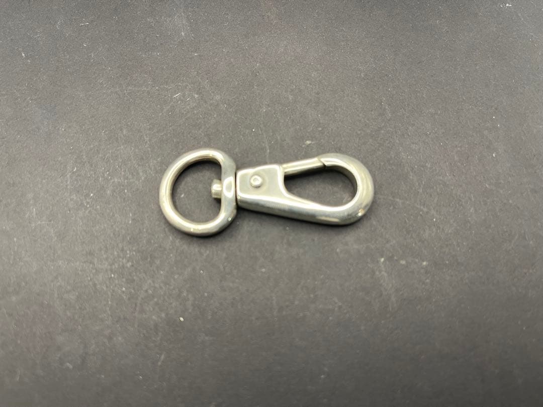 シルバー925製　大型　回転式ナスカン　ウォレットチェーン　キーキーパー