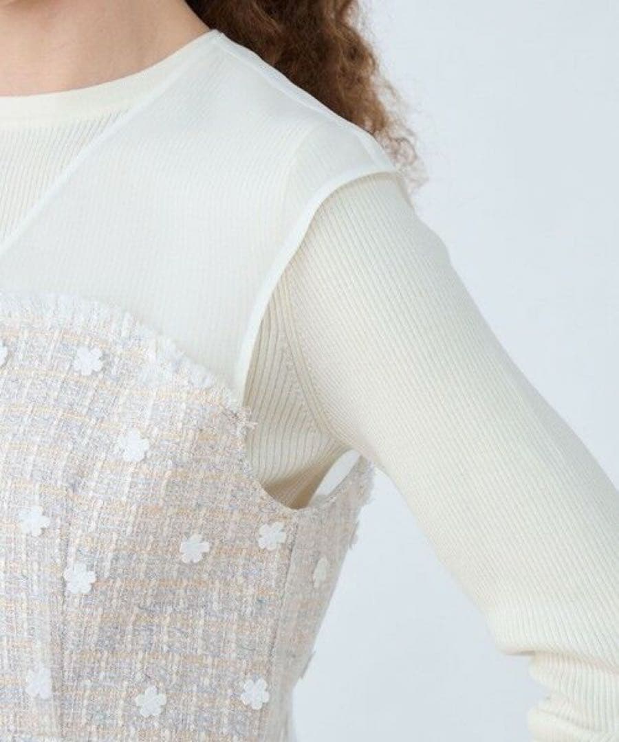 TOMORROWLAND Ballsey ラッピングツイード ジレ