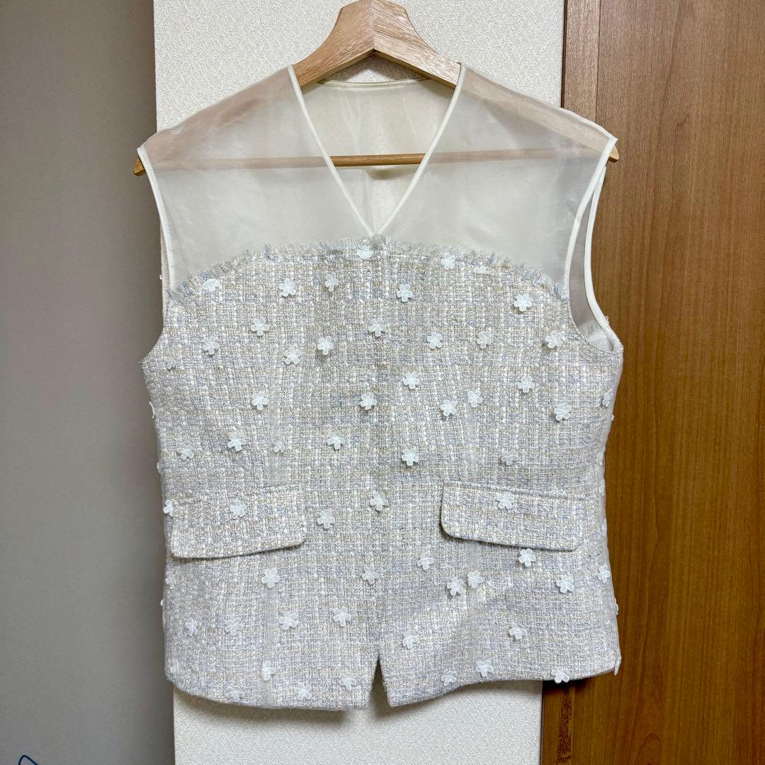 TOMORROWLAND Ballsey ラッピングツイード ジレ