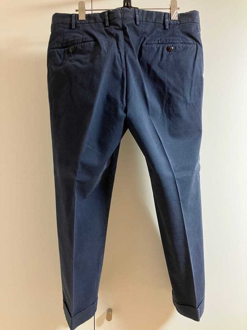 PT TORINO ネイビー チノパン サイズ50 EVO FIT 1プリーツ