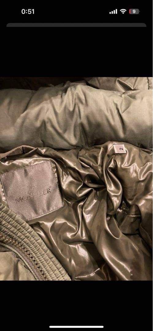 サイズ2】ハンガー、モンクレール　ダウンジャケット