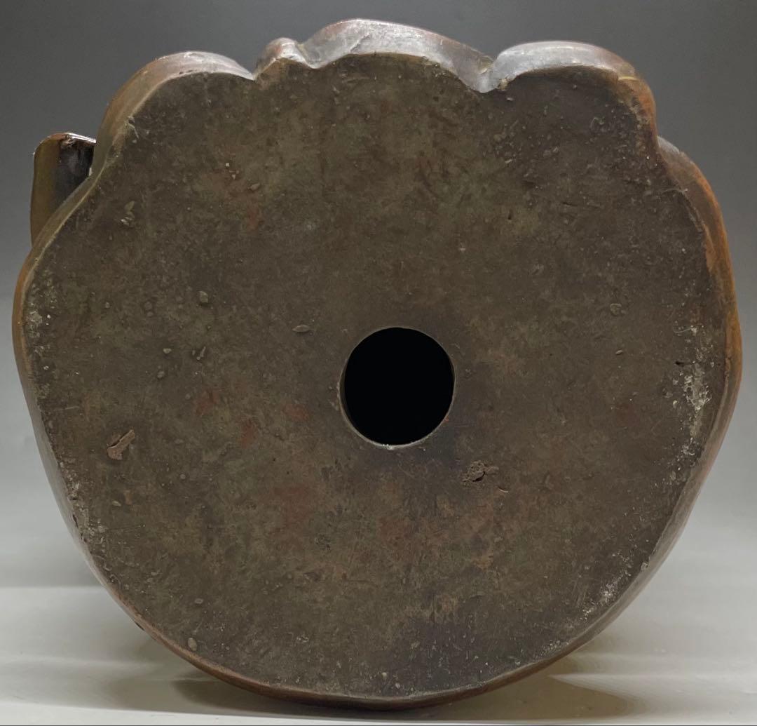 県指定重要無形文化財　森陶岳　寿老人　備前焼　置物　y87