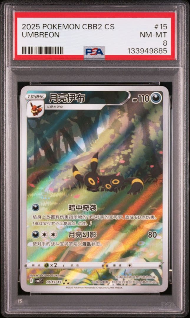 PSA 連番　中国版　リーフィア　ニンフィア　ブラッキー　イーブイ 宝石包