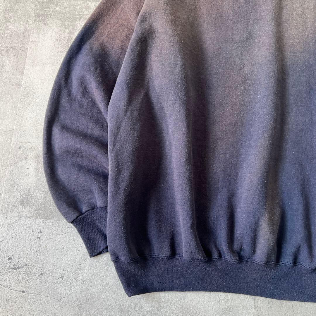 t*3様 一点物 Boro　鬼フェード　ボロ スウェット　褪色　ナス紺　グランジ