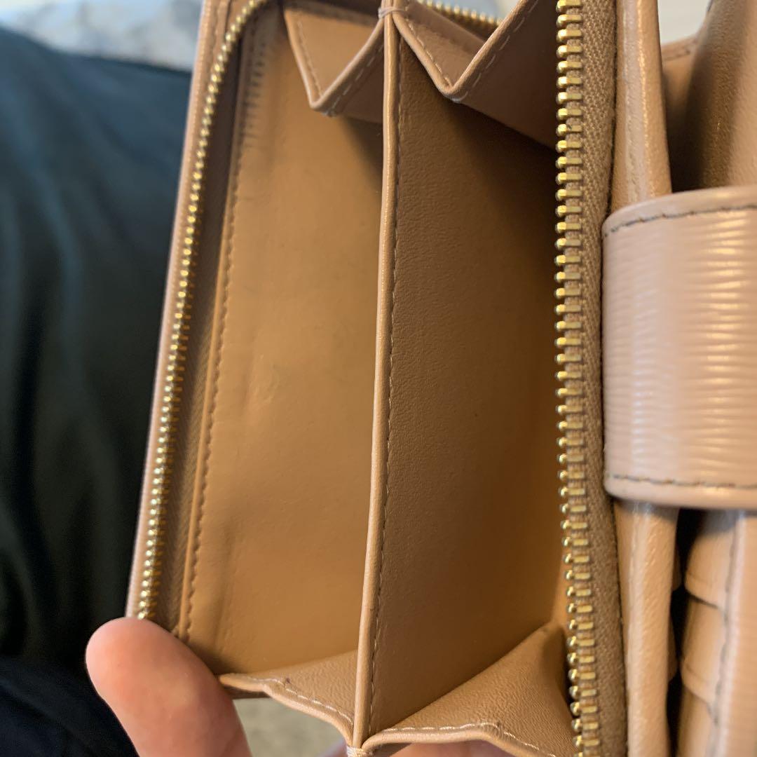 PRADA プラダ　サフィアーノ　2つ折り財布　ピンクベージュ ピンク　レザー