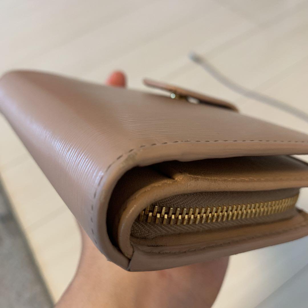 PRADA プラダ　サフィアーノ　2つ折り財布　ピンクベージュ ピンク　レザー