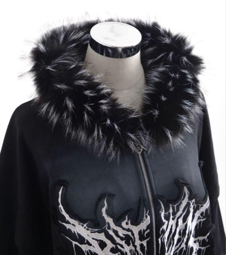 『REFLEM/レフレム』ファー付き顔料加工ZIPパーカー/ジップアップパーカー