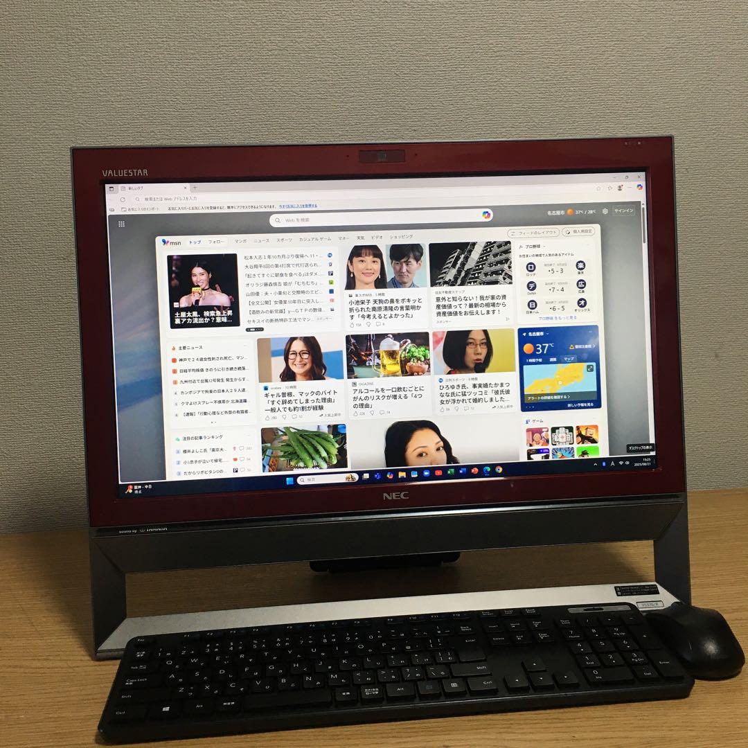 地デジ 一体型 NEC Win11 8Gメモリ 快適SSD 21.5'モニター