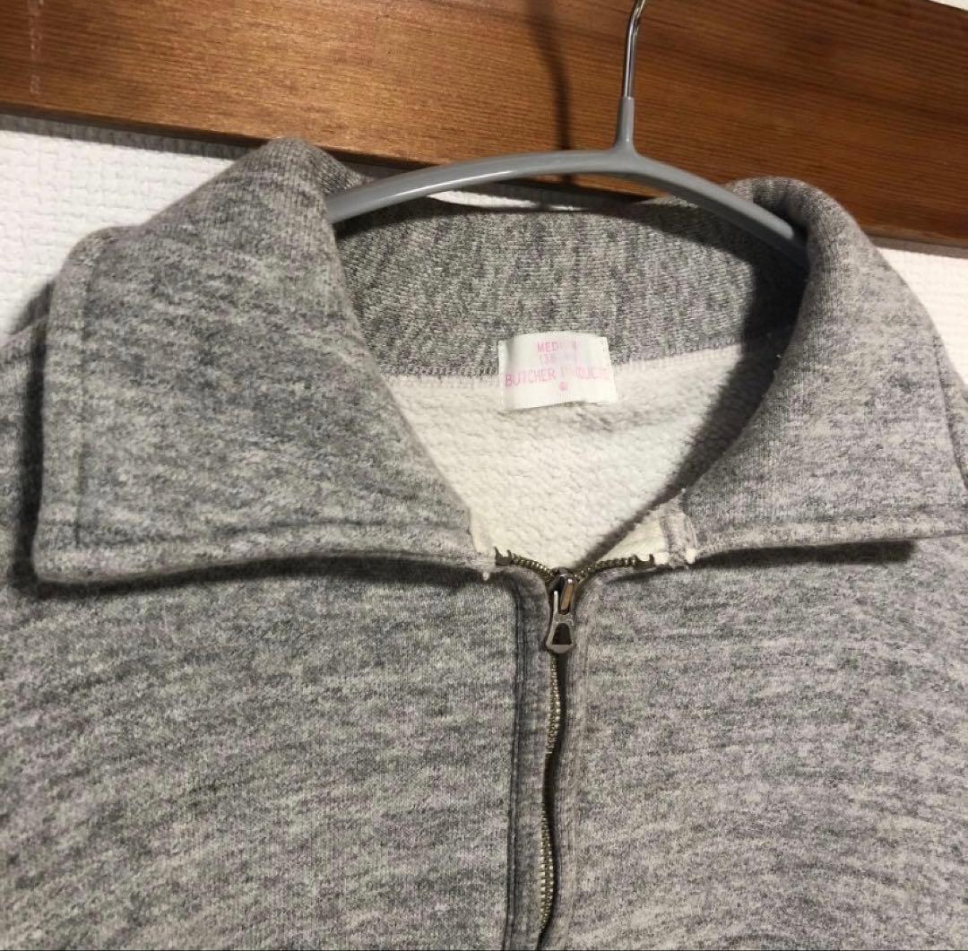 Size【M】butcher products HALF ZIP SWEAT
