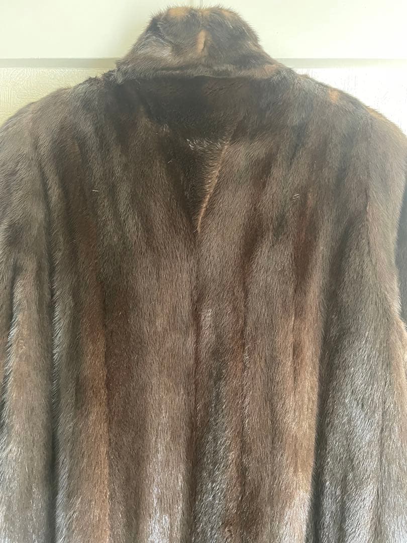 大幅値下げ『美品』ミンク　ダークブラウン　ミドル丈コート