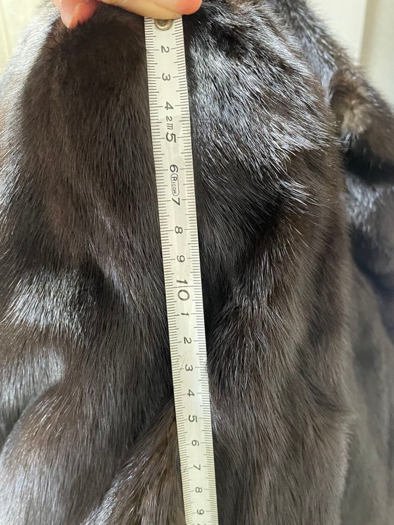 大幅値下げ『美品』ミンク　ダークブラウン　ミドル丈コート