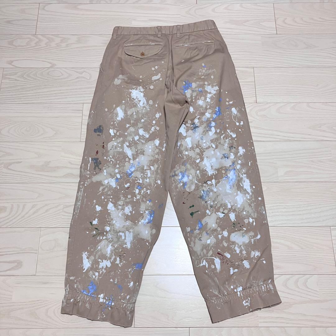 【試着のみ】kolor カラー　24AW チノクロス　ペイントワイドパンツ　1