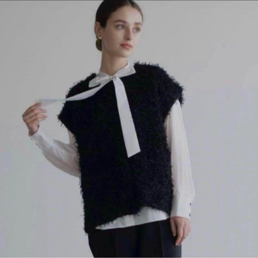 美品 OHGA オーガ モケベスト ブラック