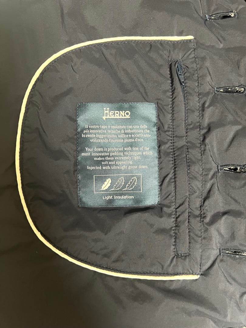 Herno ブラック ダウンベスト(ダウンジレ) ヘルノ　サイズ50