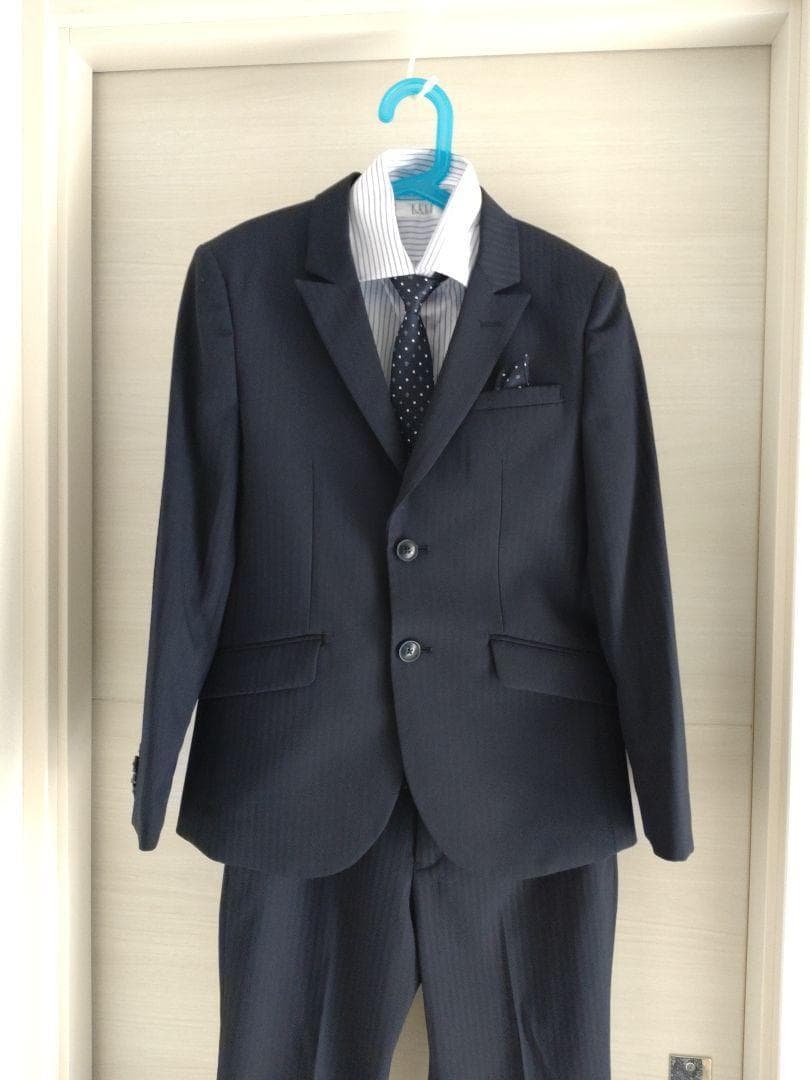 ELLE クラシックスタイルアップスーツ 150 ネイビー 極美品 6点セット