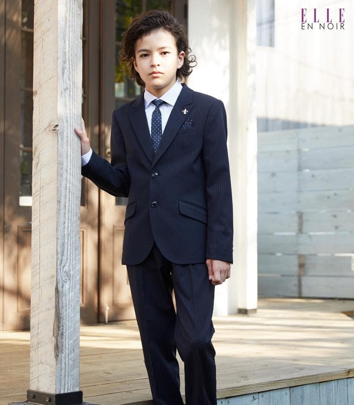 ELLE クラシックスタイルアップスーツ 150 ネイビー 極美品 6点セット