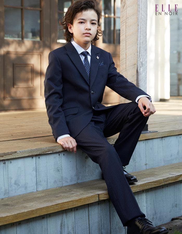 ELLE クラシックスタイルアップスーツ 150 ネイビー 極美品 6点セット