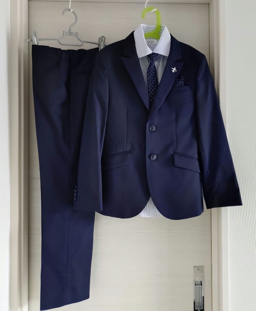 ELLE クラシックスタイルアップスーツ 150 ネイビー 極美品 6点セット