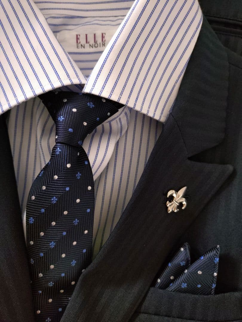 ELLE クラシックスタイルアップスーツ 150 ネイビー 極美品 6点セット