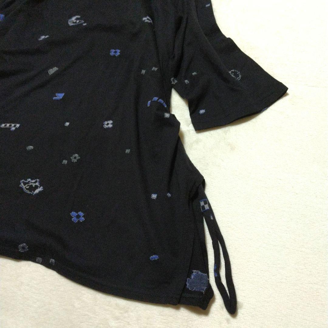 新品同様　慈雨　センソユニコ　チュニック　カットソー　濃紺　黒　L　7分袖