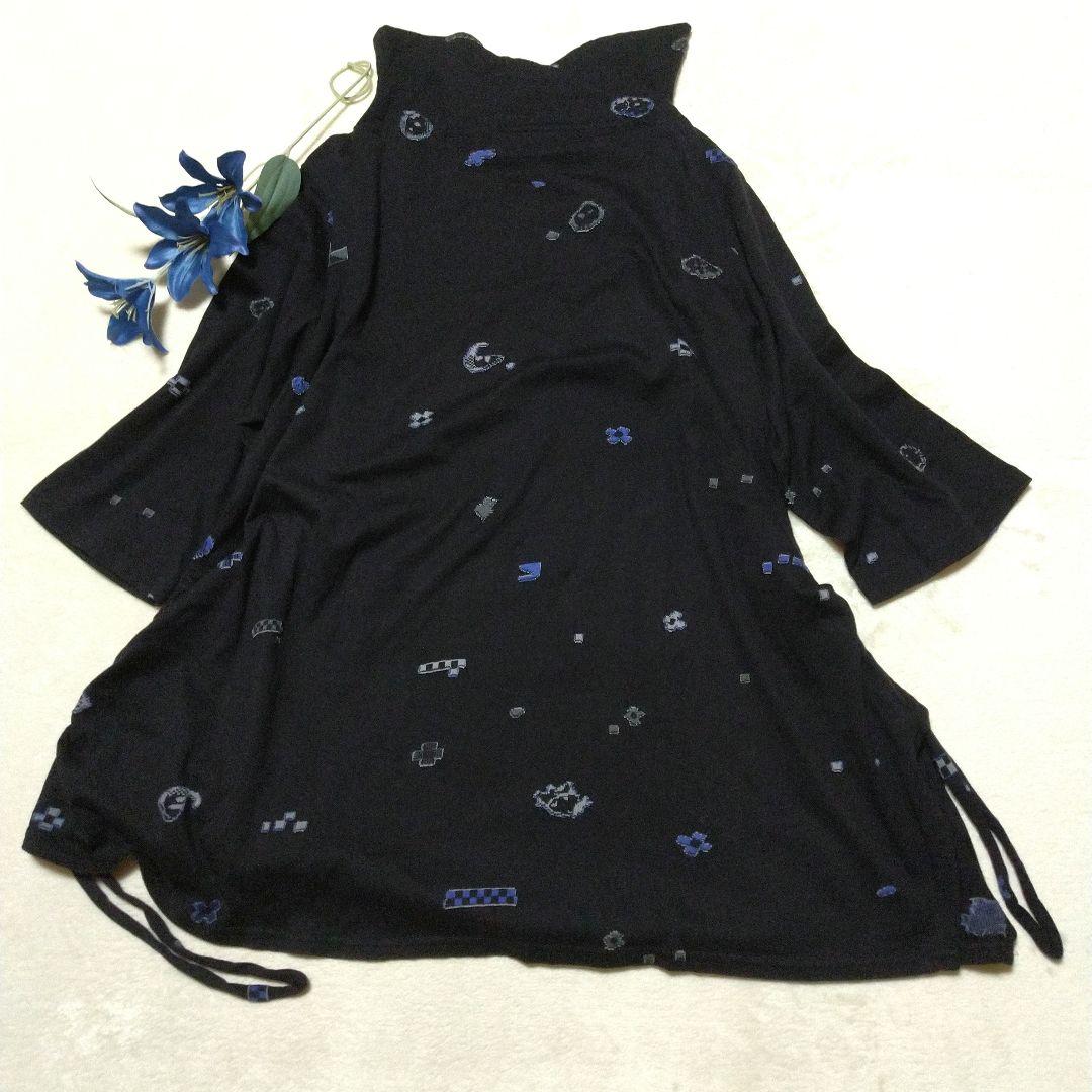 新品同様　慈雨　センソユニコ　チュニック　カットソー　濃紺　黒　L　7分袖