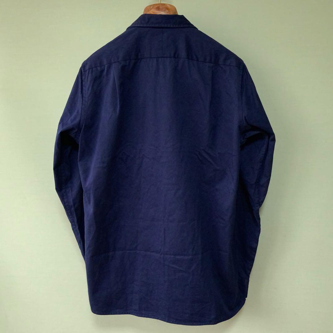 イギリス製Drake’sドレイクス チョアジャケットMネイビー コットン100％