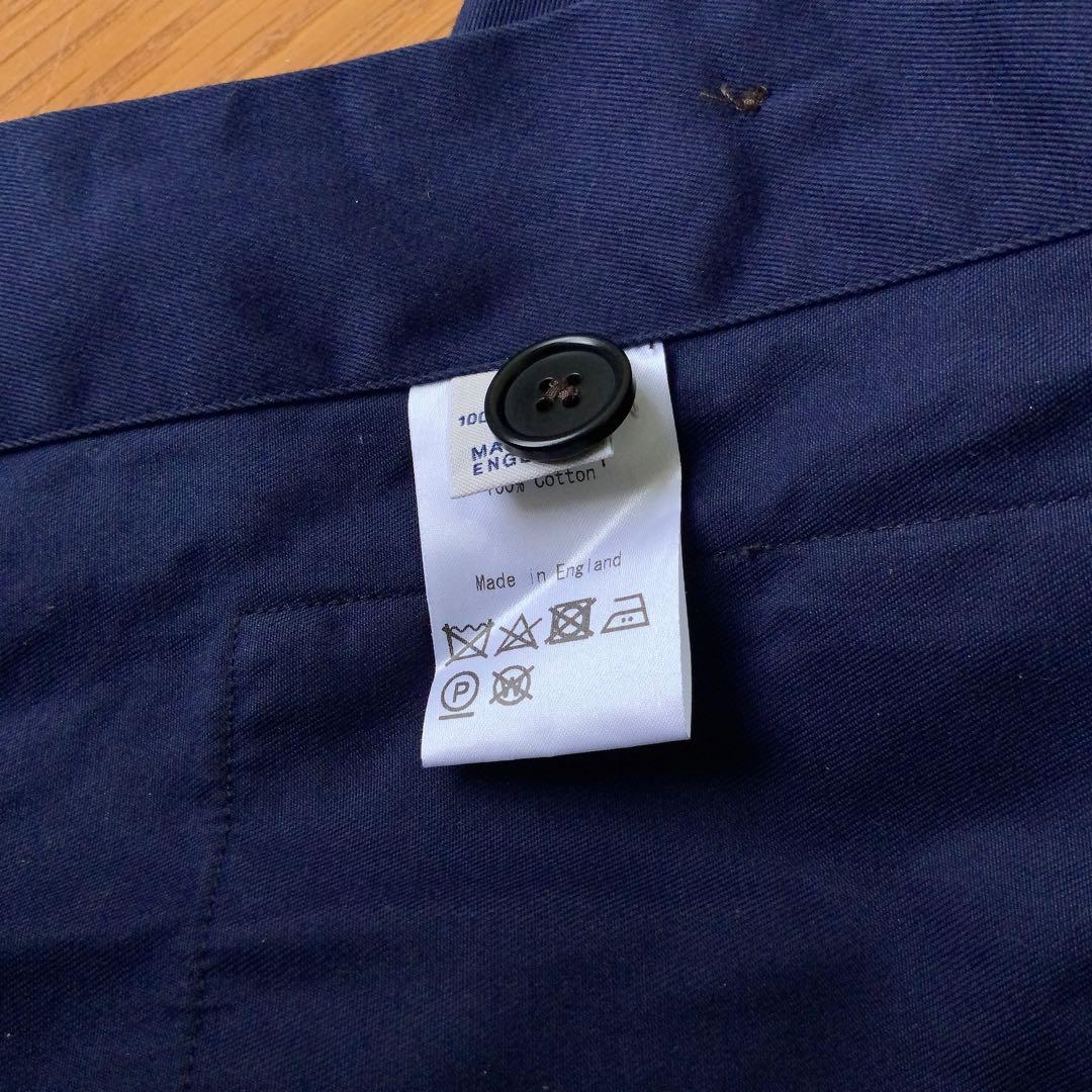 イギリス製Drake’sドレイクス チョアジャケットMネイビー コットン100％