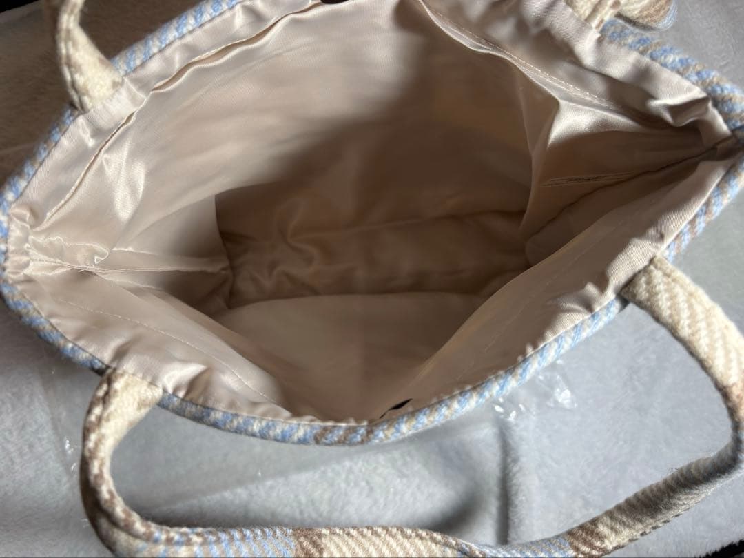 CHANEL ツイードトートバッグ　シフォン ブルー