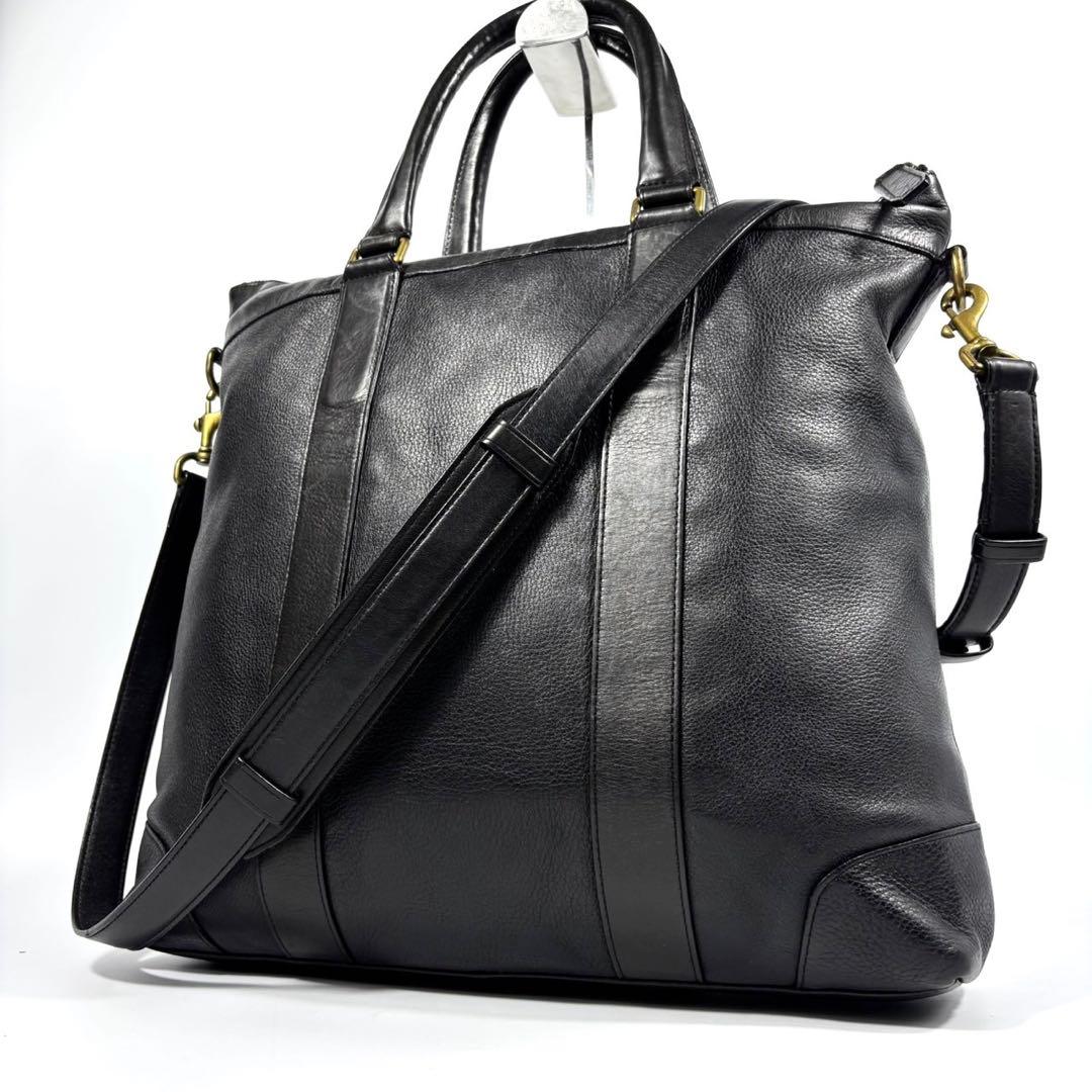 ✨美品✨コーチ ビジネスバッグ クロスビー 2way A4可 本革 ブラック