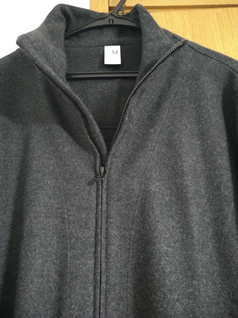 no control air ウールノーカラーコート グレー M ネストローブ