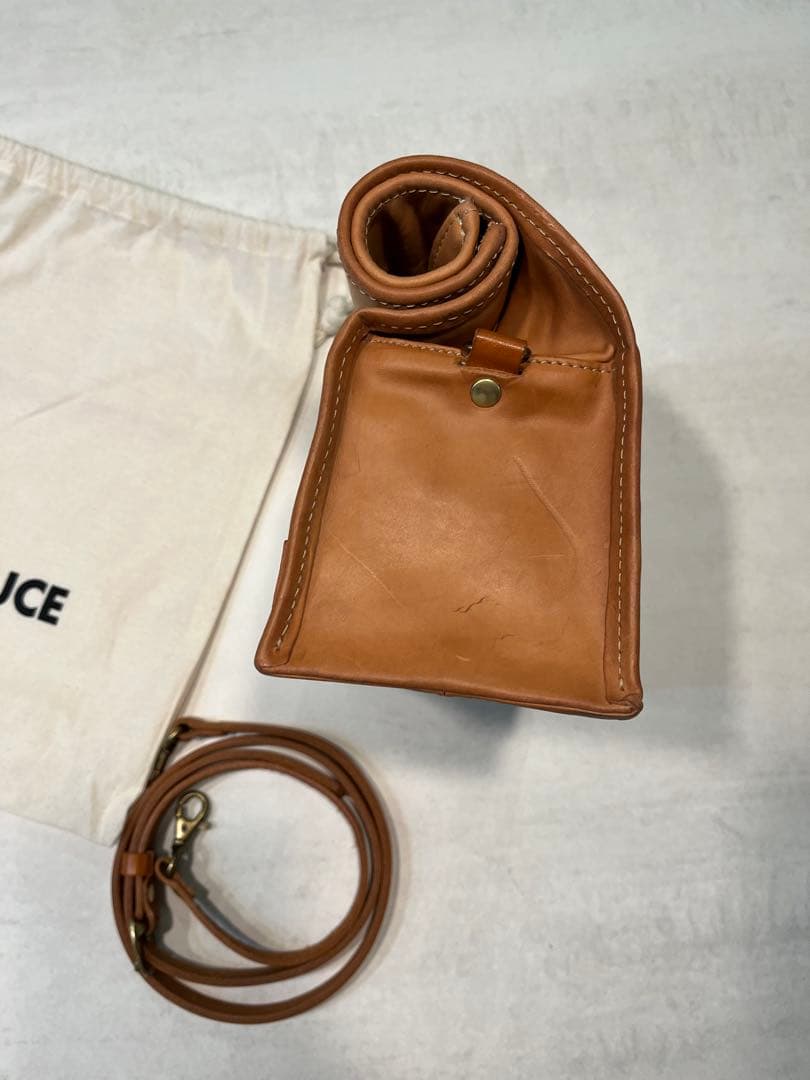 Laluce（ラルーチェ） バゲットバッグ ヌメ革 ショルダーバッグ