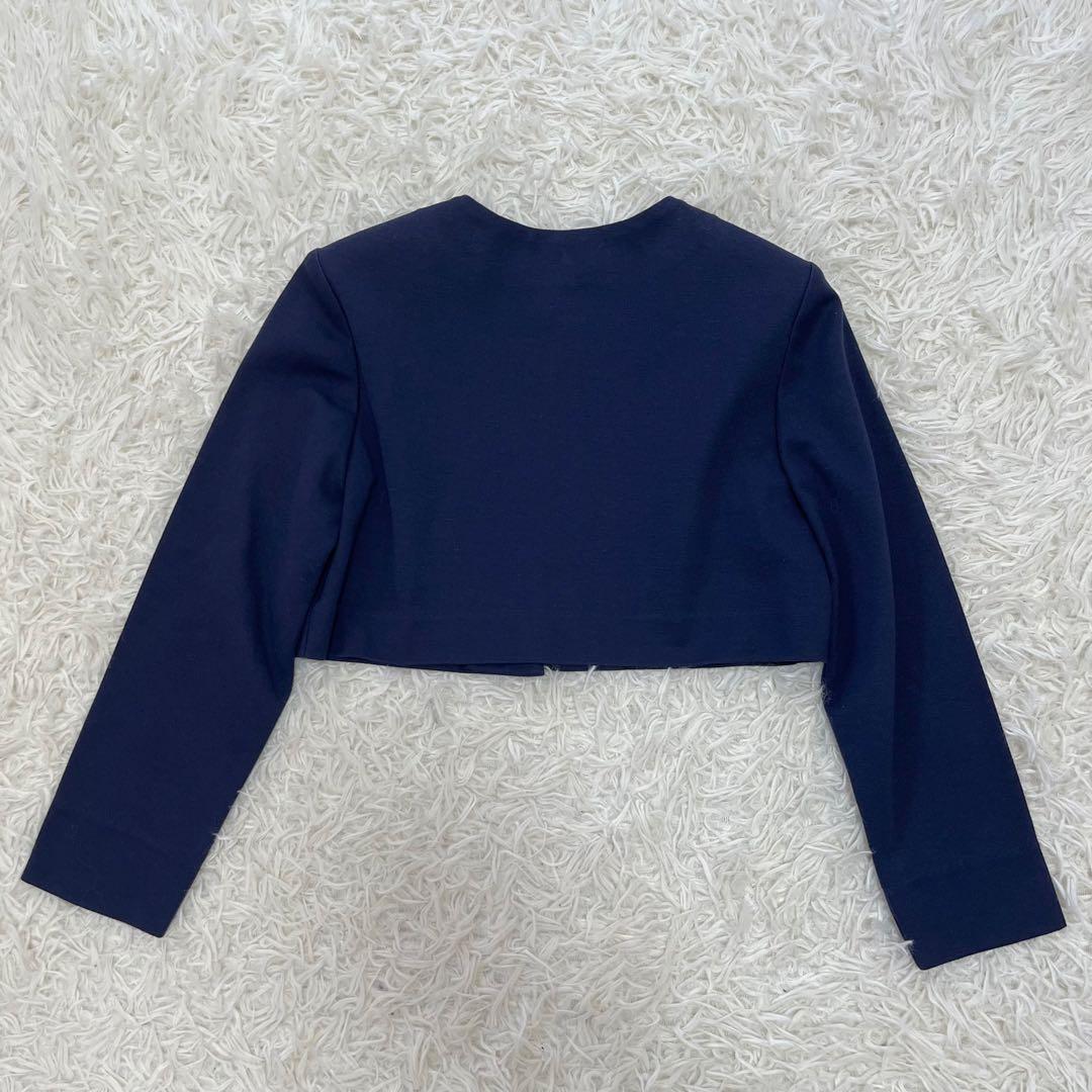 美品✨ファミリア　フォーマルアンサンブル130白襟ワンピース　ボレロ卒園式入学式