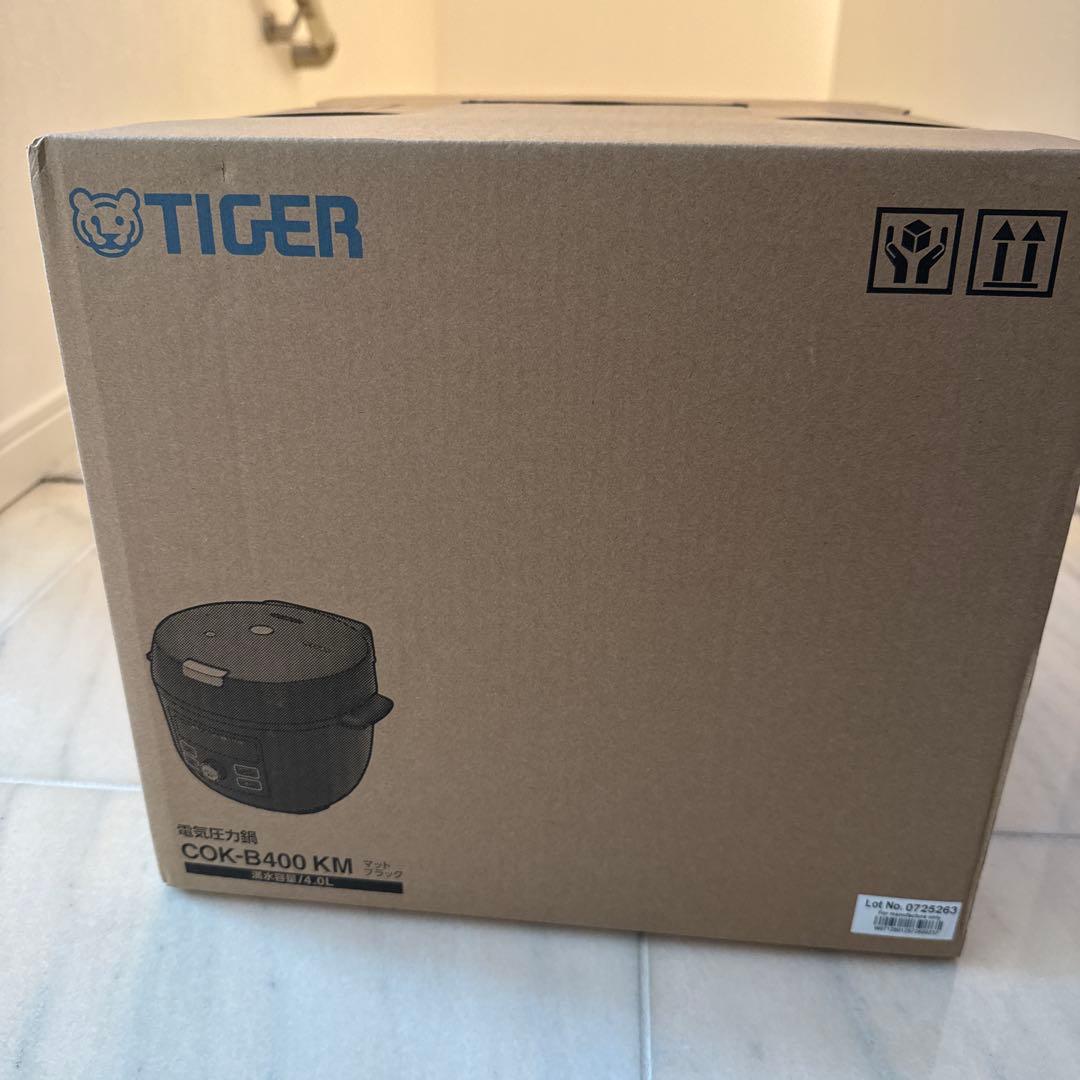新品TIGER COOKPOT B400KM電気圧力鍋 4.0L マットブラック