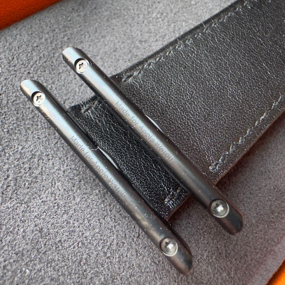 2644 ほぼ未使用　Apple Watch エルメス　ブラック　レザー