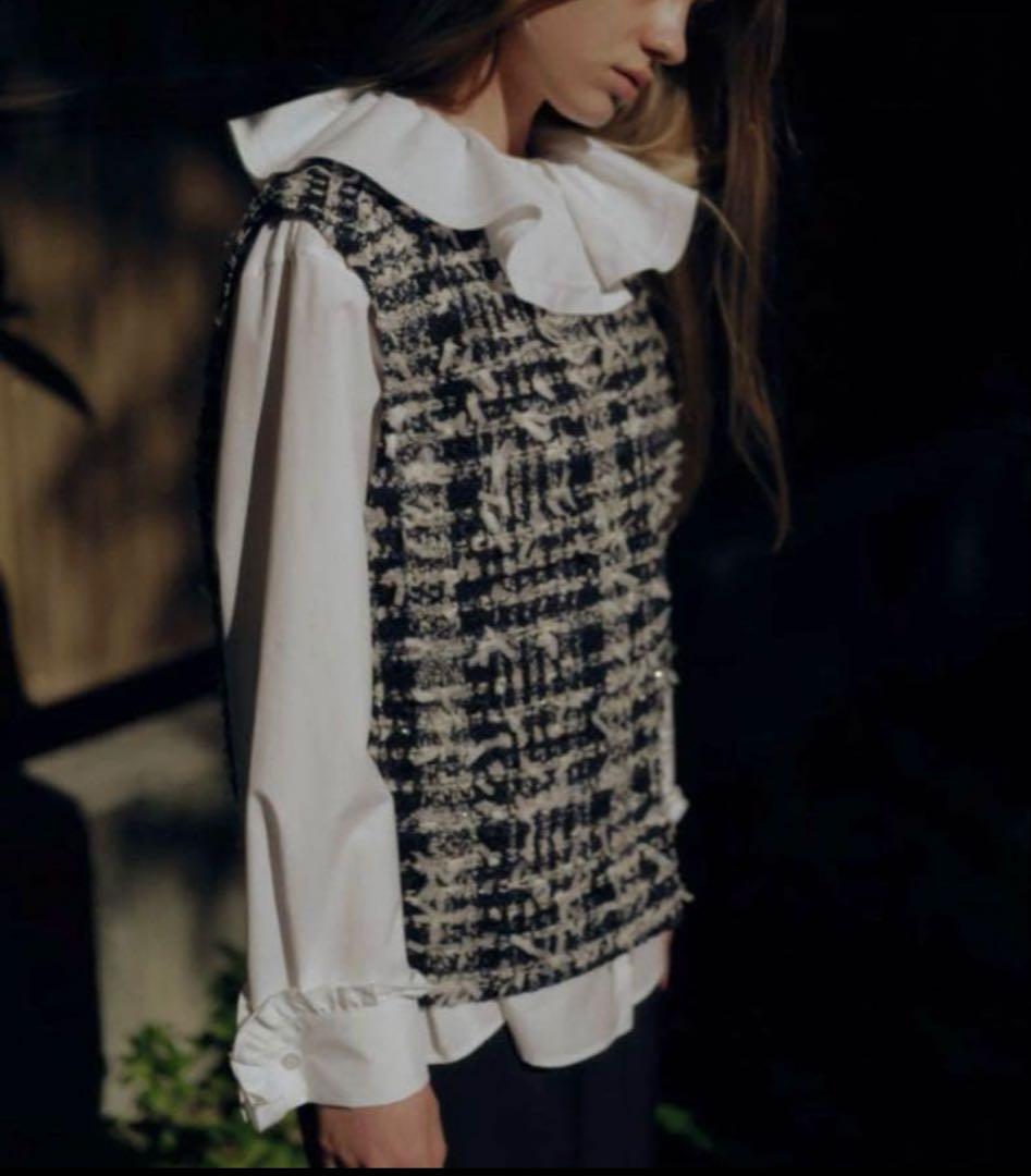 新品 OHGA ツイードベスト