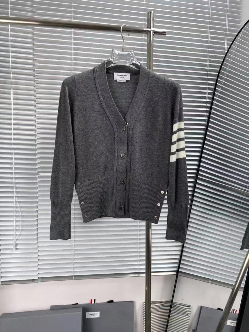 THOM BROWNE グレー カーディガン