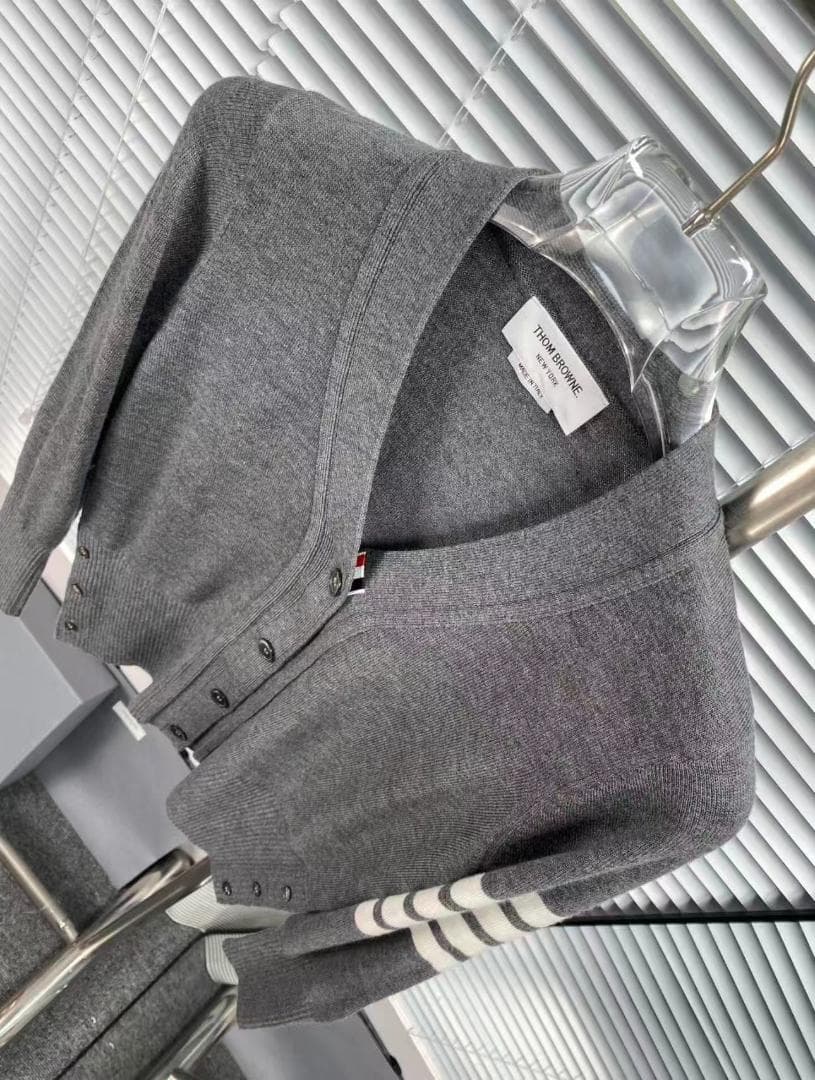 THOM BROWNE グレー カーディガン