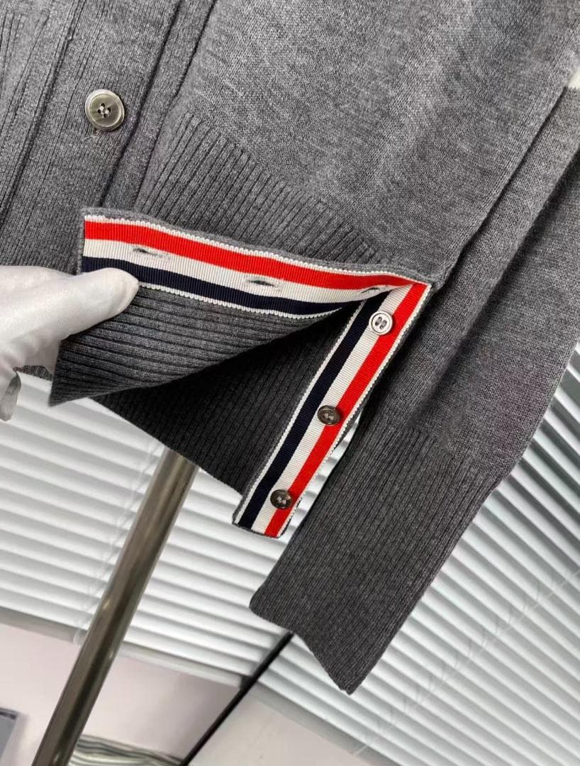 THOM BROWNE グレー カーディガン