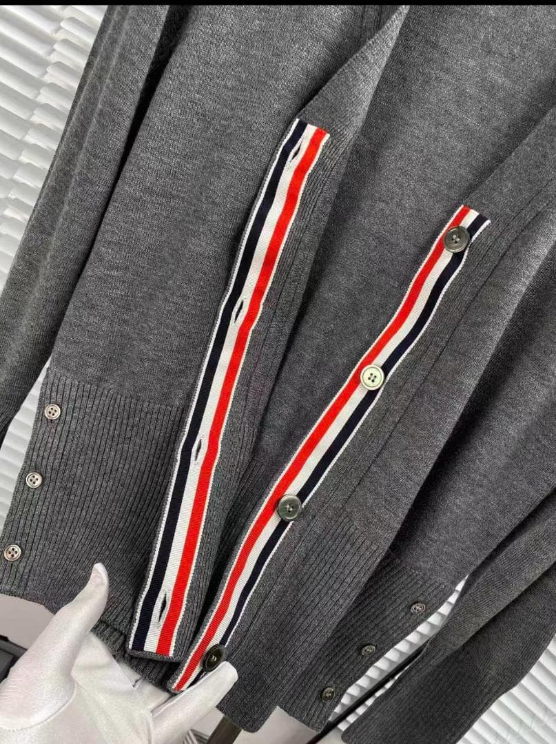 THOM BROWNE グレー カーディガン