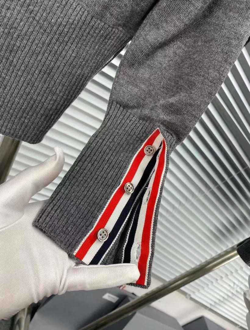 THOM BROWNE グレー カーディガン