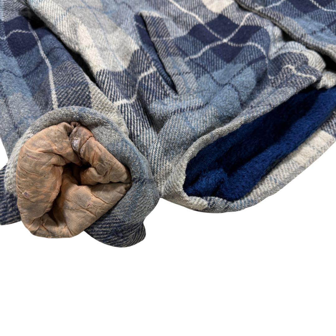 70s 80s Sears 裏ボア ウールチェックジャケット L 古着