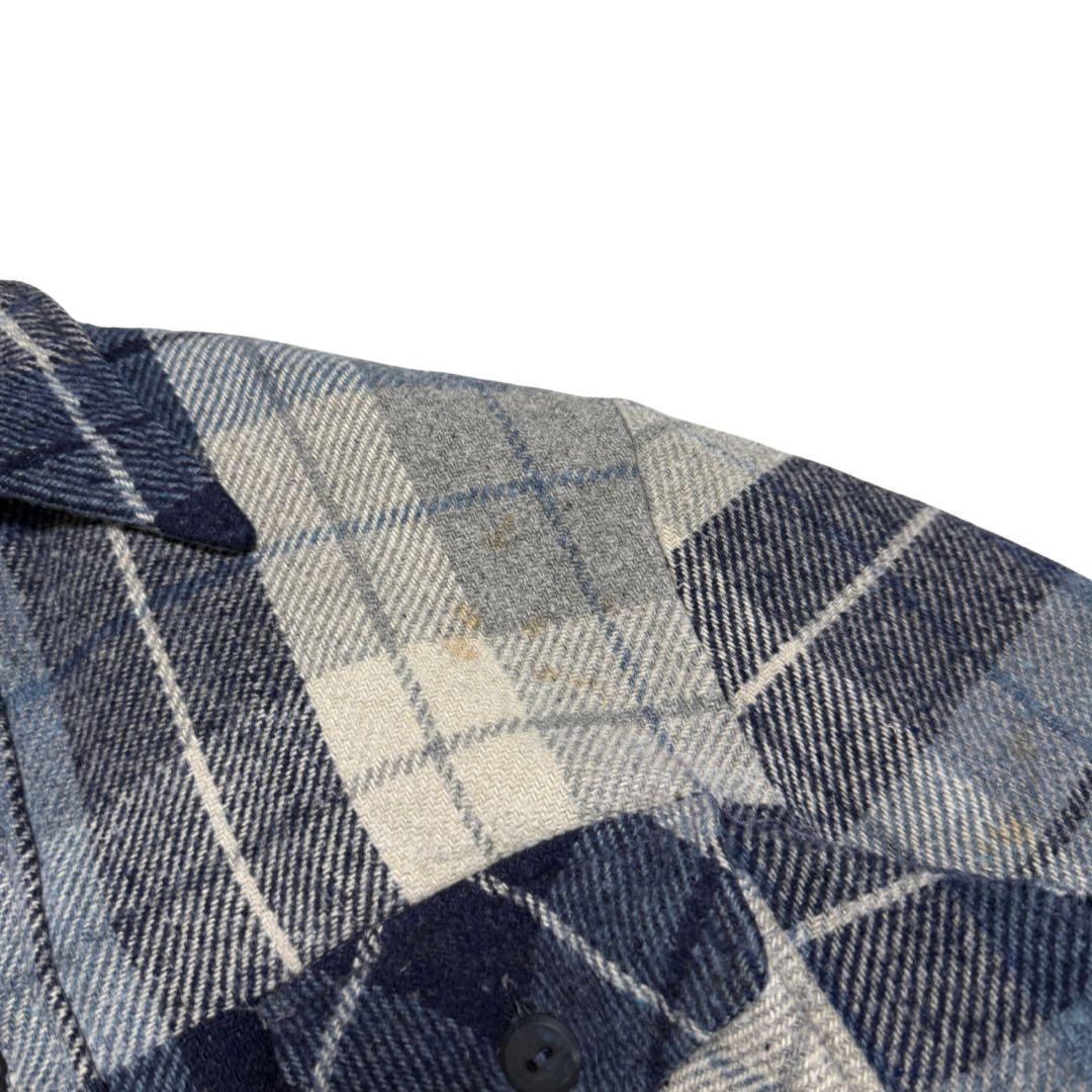 70s 80s Sears 裏ボア ウールチェックジャケット L 古着