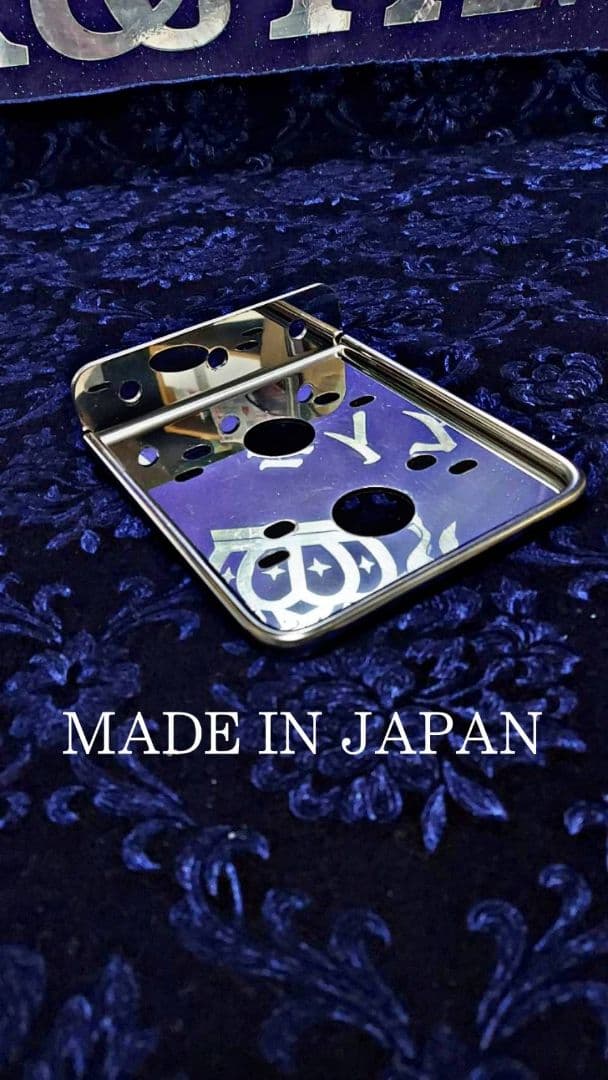 鏡面　角マーカーステー　10枚セット　２連　L型　丸棒巻き　ウロコ　ステンレス